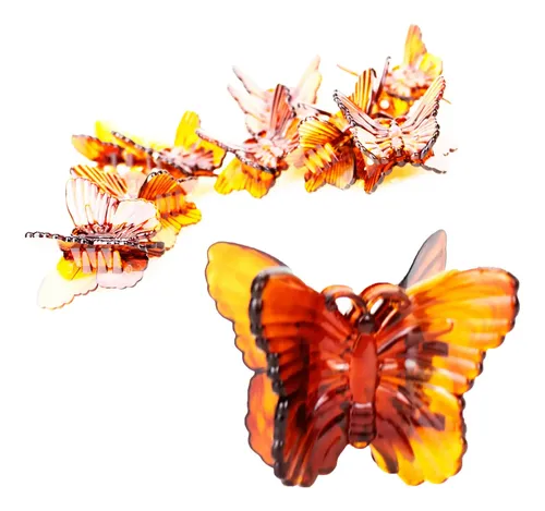 Hebilla Para Pelo De Carey Mariposa 2 Tonos Broches Pack X12