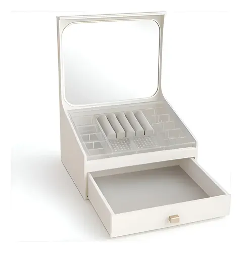 Organizador De Maquillaje Alhajero Con Espejo