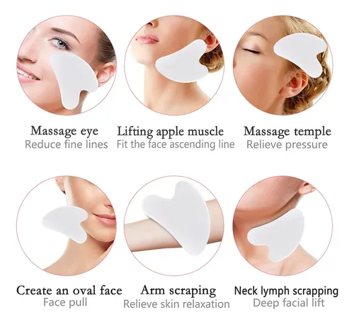 Rodillo Facial Jade Blanco Masajeador Antiedad Y Lifting