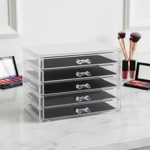 Organizador Multiuso Vgo Acrilico Rectangular 5 Cajones