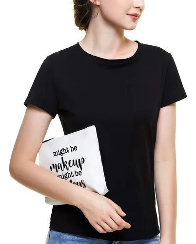 Bolsa De Maquillaje Ihopes+ Con Tema Divertido De Lona De 9,
