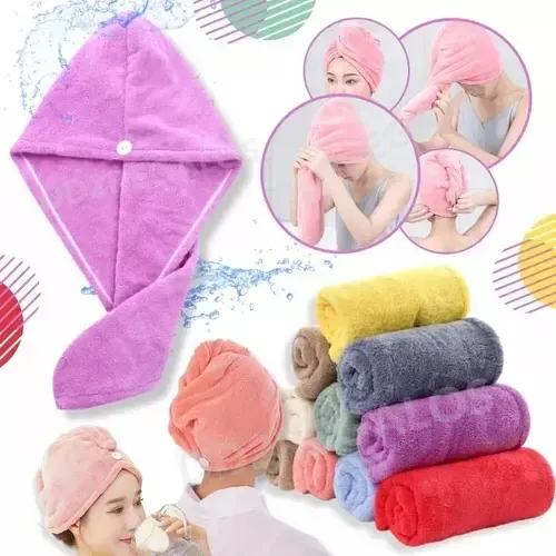 Gorro Toalla Magica Turbante Microfibra Secador Pelo