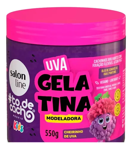 Salon Line To De Cacho Kids Gelatina Activador Rulos Uva 6c