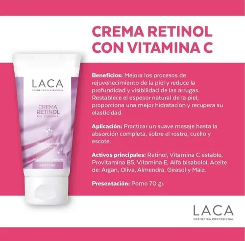 Crema Retinol Con Vitamina C Antiage Laca