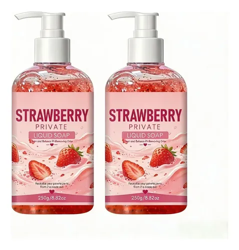 Gel De Baño Con Fresas, Limpieza Profunda, Hidratante E Ilum