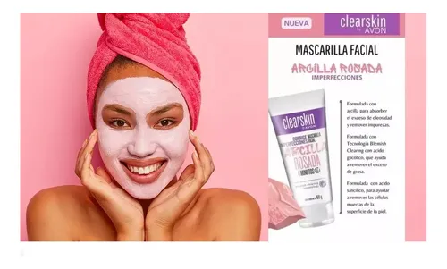 Mascarilla Facial Arcilla Rosada Clearskin Jabon Exfoliante