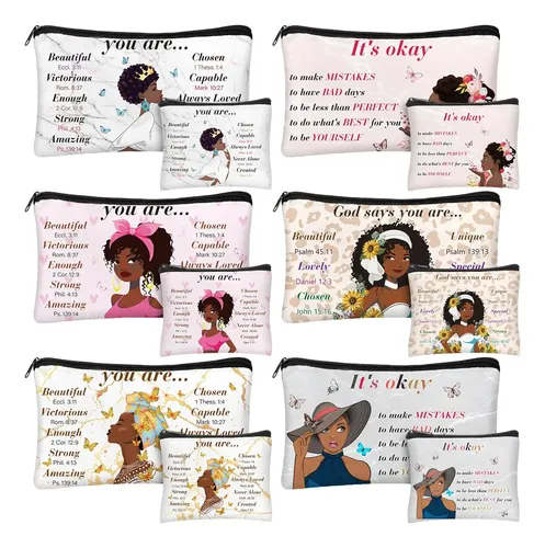 Bolsa De Maquillaje Silkfly African American Cosmetic, 12 Un