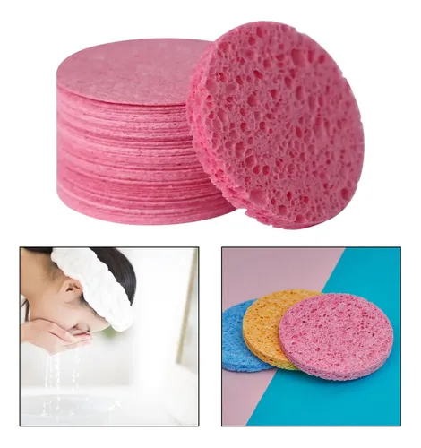 Esponjas Faciales Comprimidas, Absorbentes, Duraderas Y Exfo