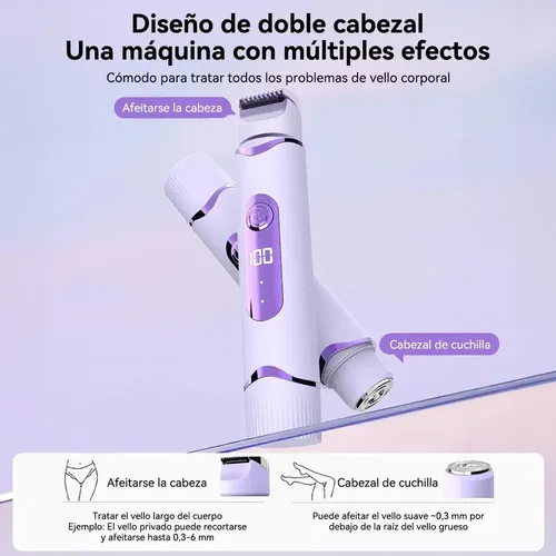 Y Depiladora For Mujer De Bikini Electrica Doble Cabeza 2in1