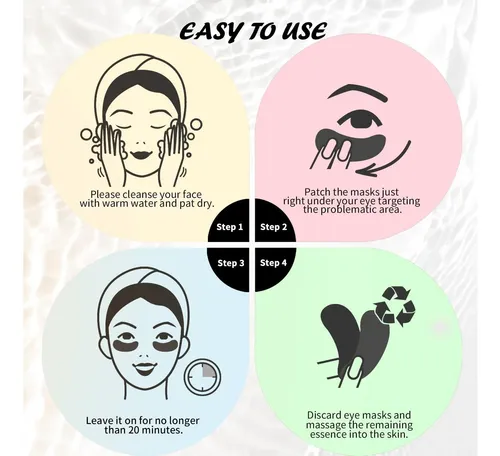 Parches Para Ojos Maskiss Con Cafeína 25 Pares Antiojeras
