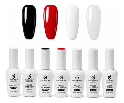 Kit 7 Esmaltes Cherimoya Semipermanente Uñas Profesionales