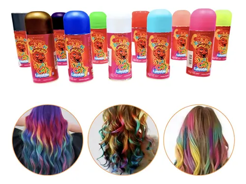 Spray Pinta Pelo Color Instantáneo Lavable X85gr- Verde