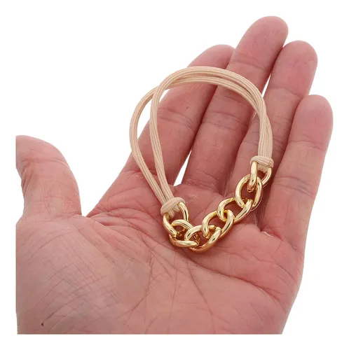 2 Cintas Doradas Para El Pelo, Pulseras Elásticas Para El Pe