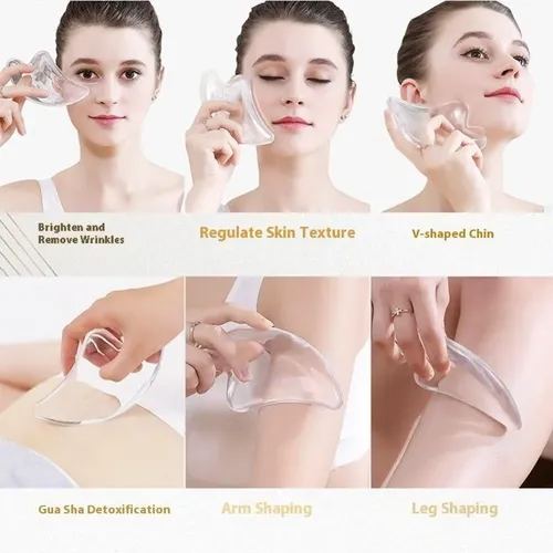 Tablero Gua Sha Transparente, Masaje Gua Sha For