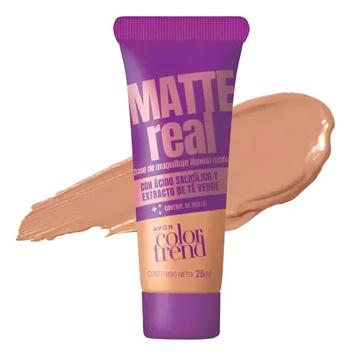 Base De Maquillaje Liquida Matte Real Color Trend Avon