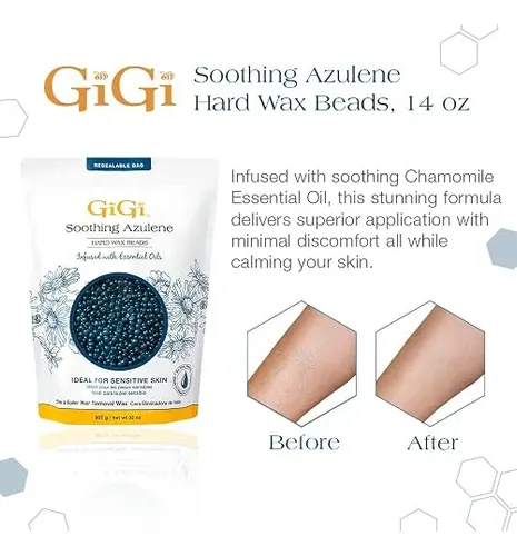 Cera Dura Azuleno Gigi Piel Sensible 32 Oz Depilacion Rostro
