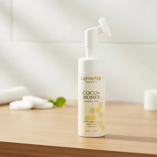 Jabón Con Cepillo Exfoliante Espumoso Lightenup Honey Coco