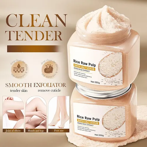 Exfoliante De Baño Con Pulpa De Arroz, Cáscara De Nuez, Ácid