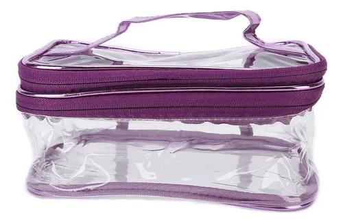 Bolsa Cosmética Portátil De Pvc Transparente Para Maquillaje