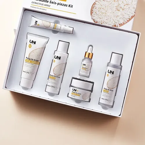 Kit Facial Skincare 6 Pcs Pulpa De Arroz Hidrata E Ilumina