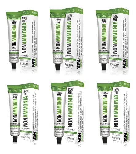 Combo Tintura Fidelite Sin Amoniaco Non Ammonia X6 Unidades