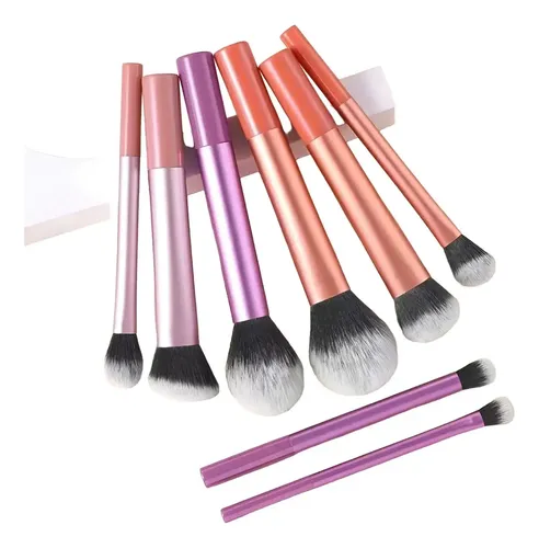 M/h Set 8pzs Brochas De Maquillaje Profesionales Alta