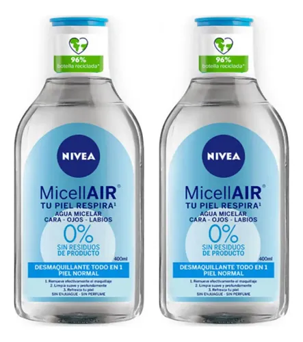 Pack Agua Micelar Nivea Refrescante 400 Ml
