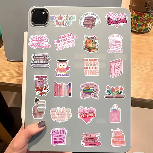 50 Pegatinas Rosas Con Forma De Grafitis Tipo Libro Para Gui