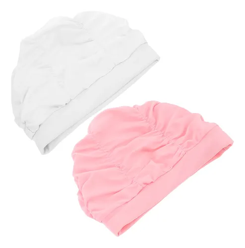 2 Gorros De Baño Plisados Para Mujer, Para Cabello Largo