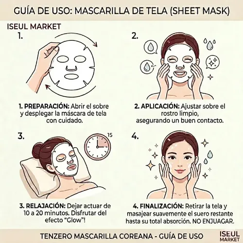 Mascarilla Facial Coreana Tenzero Ceramida Skincare Kbeauty Todo Tipo De Piel