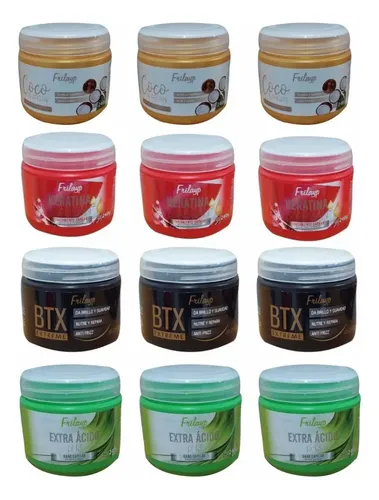 Baño De Crema Botox + Keratina + Coco + Acido 240g X 12uni