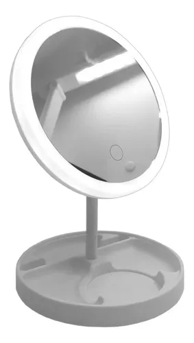 Espejo Organizador De Maquillaje Led Recargable Qs618