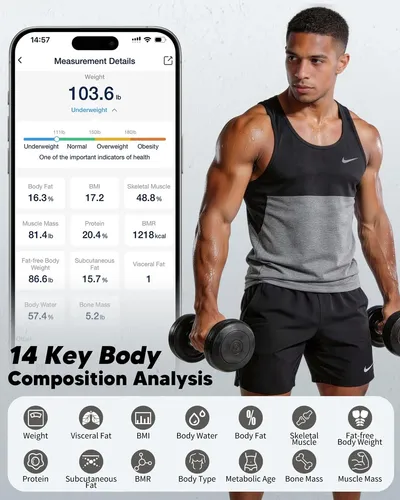 Báscula Ge 13,5cm Imc Y Masa Muscular Pantalla 5,3pulgadas