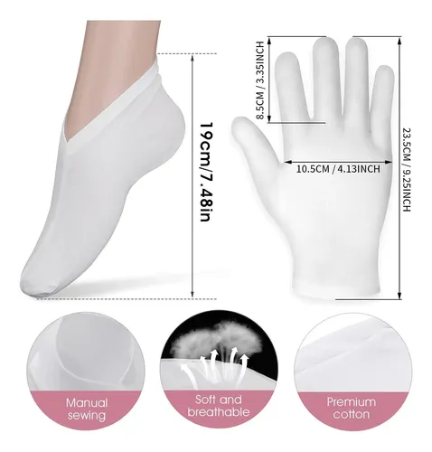 Guantes Y Medias Humectantes Para Piel Seca Y Agrietada