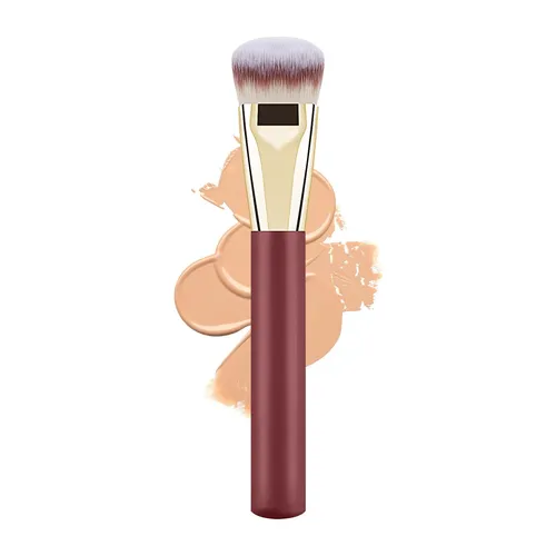 Set De Brochas De Maquillaje Color Rojo Vino Bolsa Mzgj