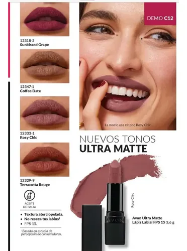 Lápiz Labial Ultra Matte Avon – Color Coffee Date