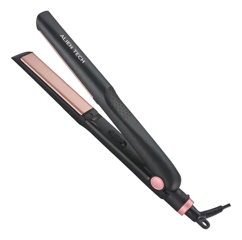 Planchita De Pelo Negra Y Rosa 240v Alientech Color Negro