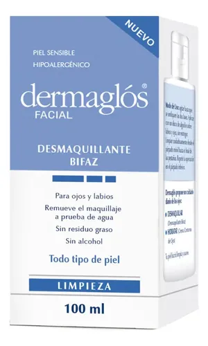 Dermaglós Facial Desmaquillante Ojos Limpiador Bifásico X100