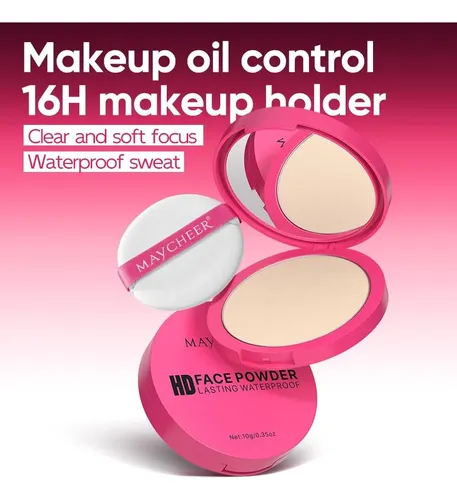 Polvo Compacto Prensado Para Control De Grasa Y Realce De