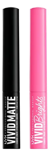 Delineador Liquido Nyx Duo Tono Negro/ Rosa