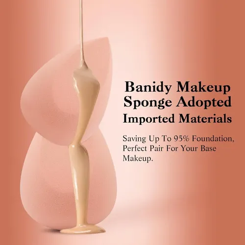 Set Esponjas Maquillaje Con Soporte Color Beige
