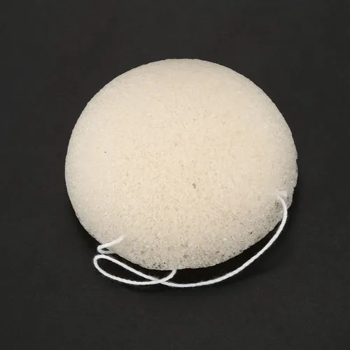 Esponja Limpiadora 2x Face Natural Konjac, Color Blanco