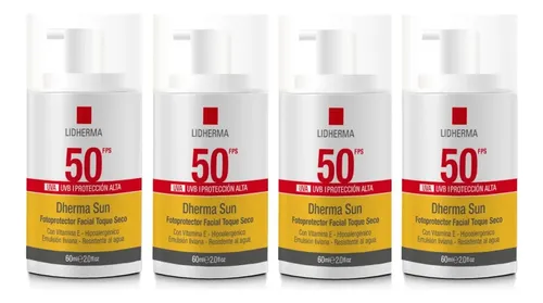 X4 Dherma Sun Protector Toque Seco Fps 50 Protección Alta