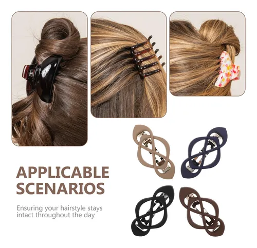 Pinzas Para El Pelo Francesas Vintage, 4 Piezas: Women Twist