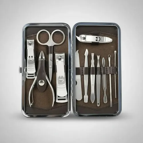 Set Manicura Alicate Pinza Tijera Corta Uñas + Estuche