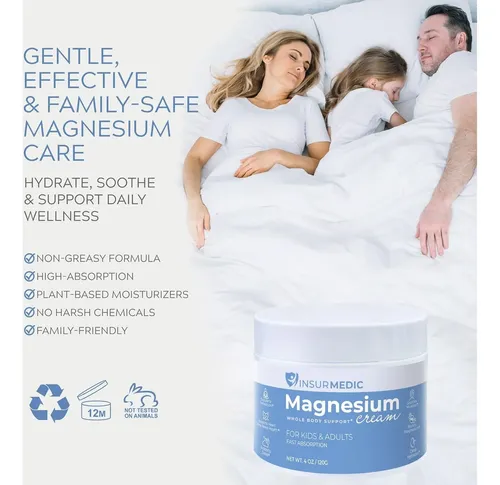 Crema De Magnesio Insurmedic 4 Oz Para Músculos Y Nervios
