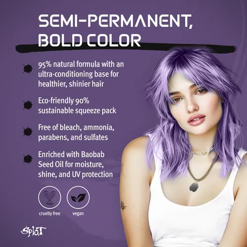 Tinte Para El Cabello Splat Naturals Purple 177 Ml