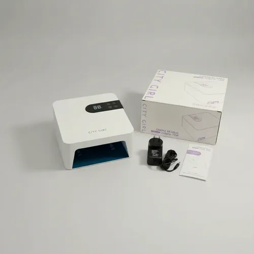 Cabina Uñas Lámpara Secado Rapido Uvled 72w City Girl Blanco