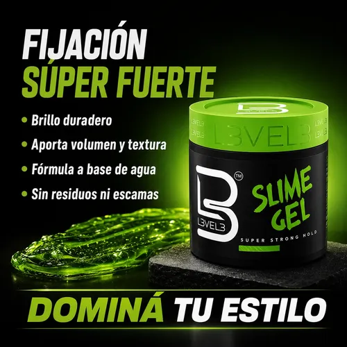Gel Slime Super Fuerte Level 3 Verde En Crema