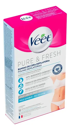 Veet Bandas Frías Ingles/axilas Piel Sensible 16u